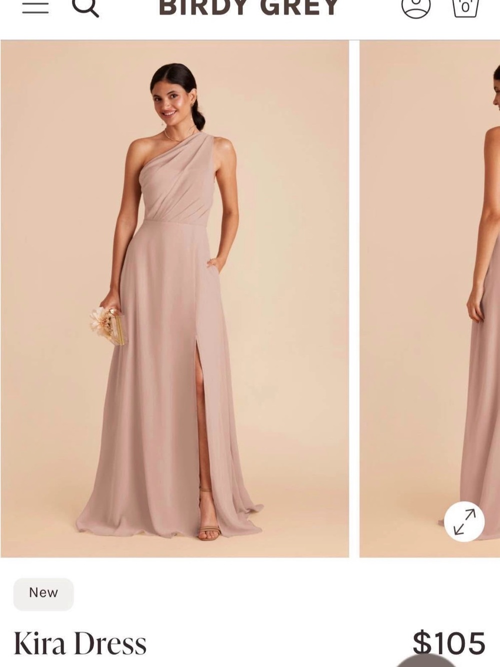 Birdy Grey Kira One-Shoulder Taupe
